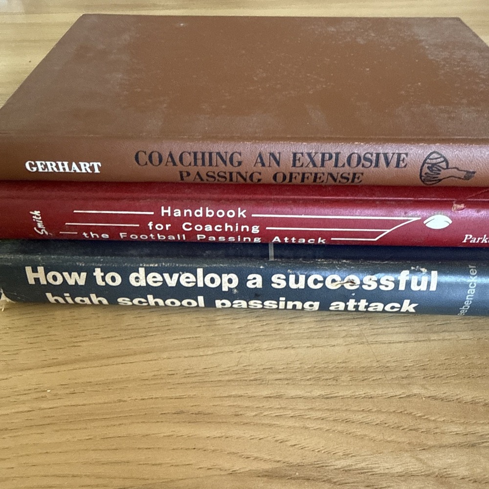 Vintage Football Lot 3 Hardcover Books Passing Offense/Attack  Coaching/training